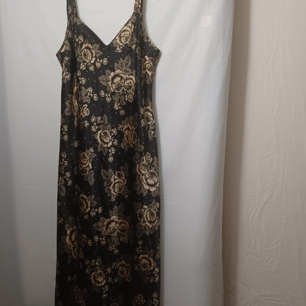 MEGAN TAYLOR FLORAL PRINT SLIP DRESS NIGHT GOWN - Picture 1 of 10